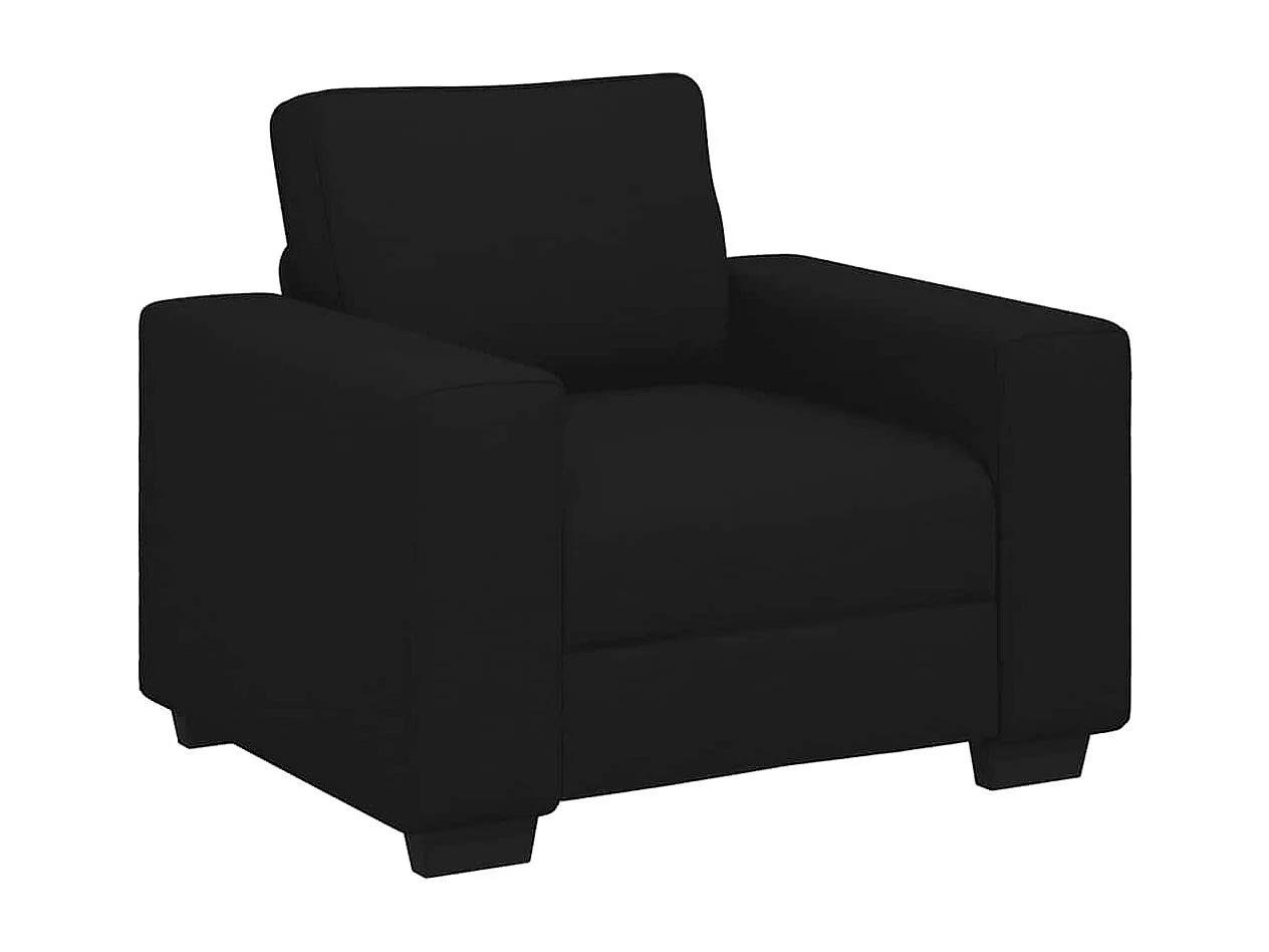 Zwarte stoffen fauteuil 60 cm