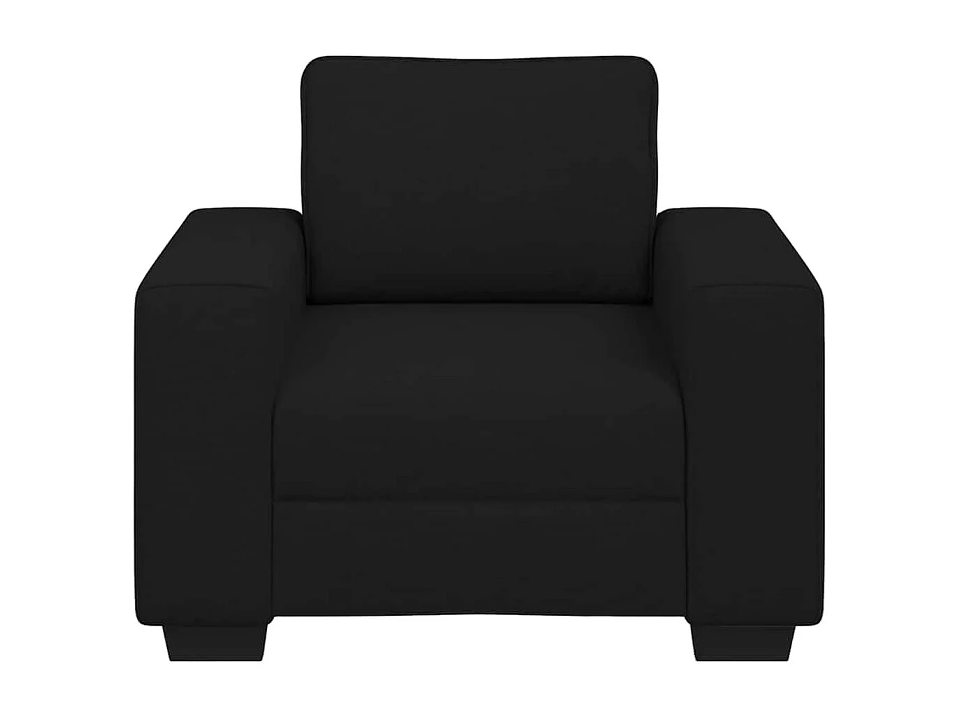 Zwarte stoffen fauteuil 60 cm