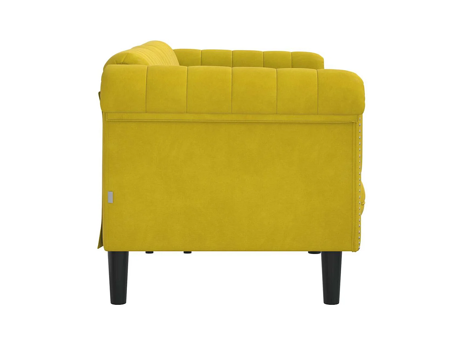 Divano a 3 posti in velluto giallo