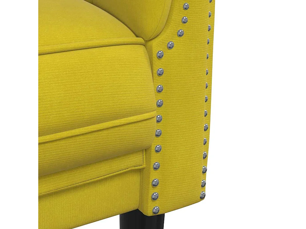 Sofá de 3 plazas de terciopelo amarillo