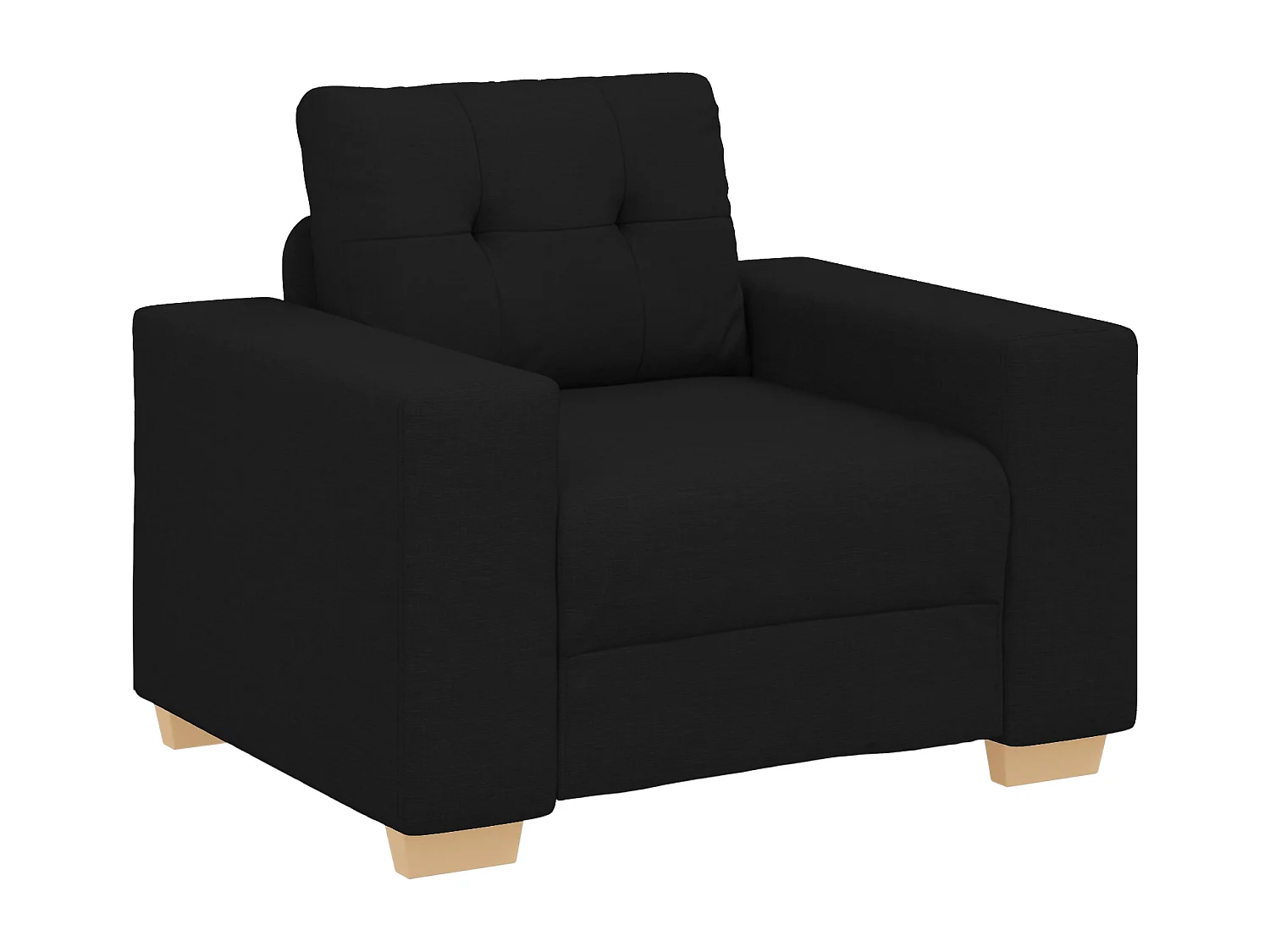 Ensemble de Canapés avec coussin avec oreiller 3 pcs Noir tissu