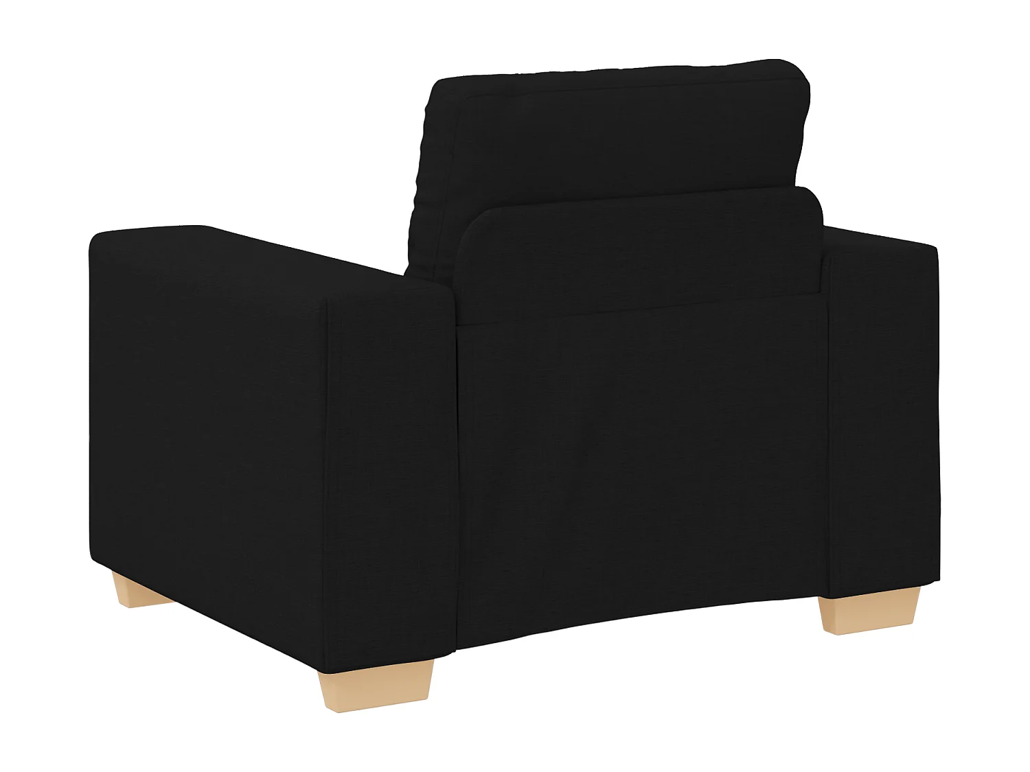 Ensemble de Canapés avec coussin avec oreiller 3 pcs Noir tissu