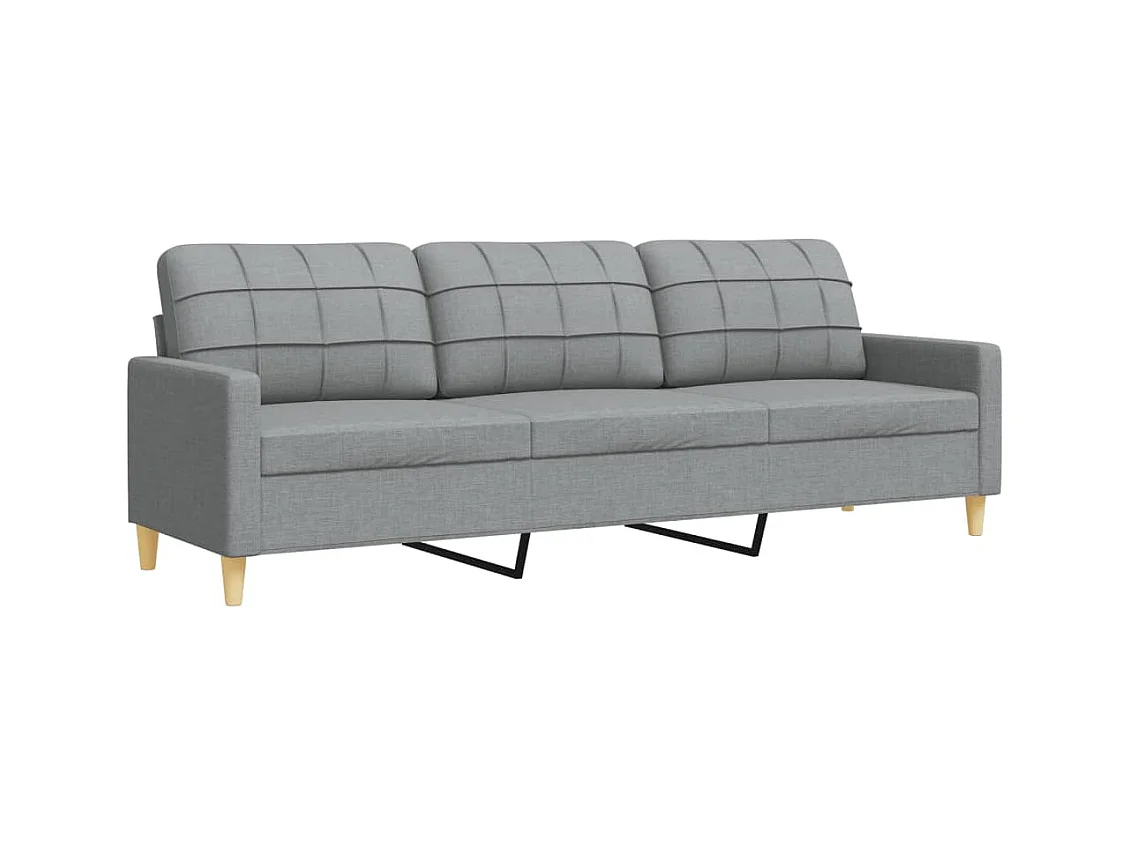 2-teiliges Sofaset, hellgrauer Stoff
