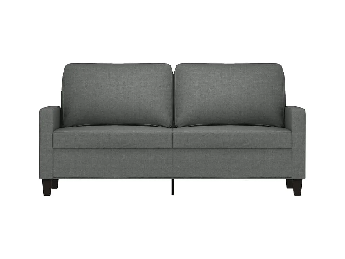Sofá 2 plazas Gris oscuro 140 cm Tela