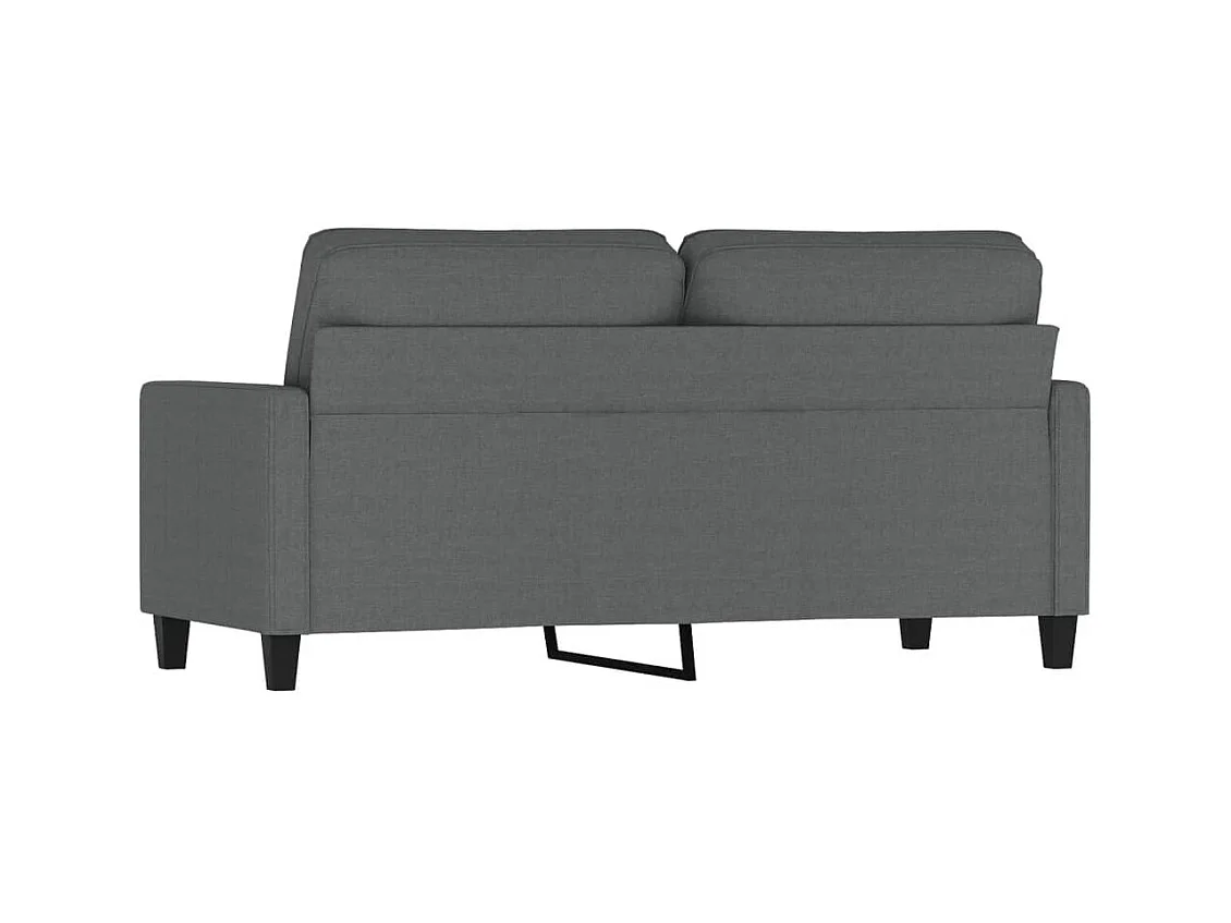 Sofá 2 plazas Gris oscuro 140 cm Tela