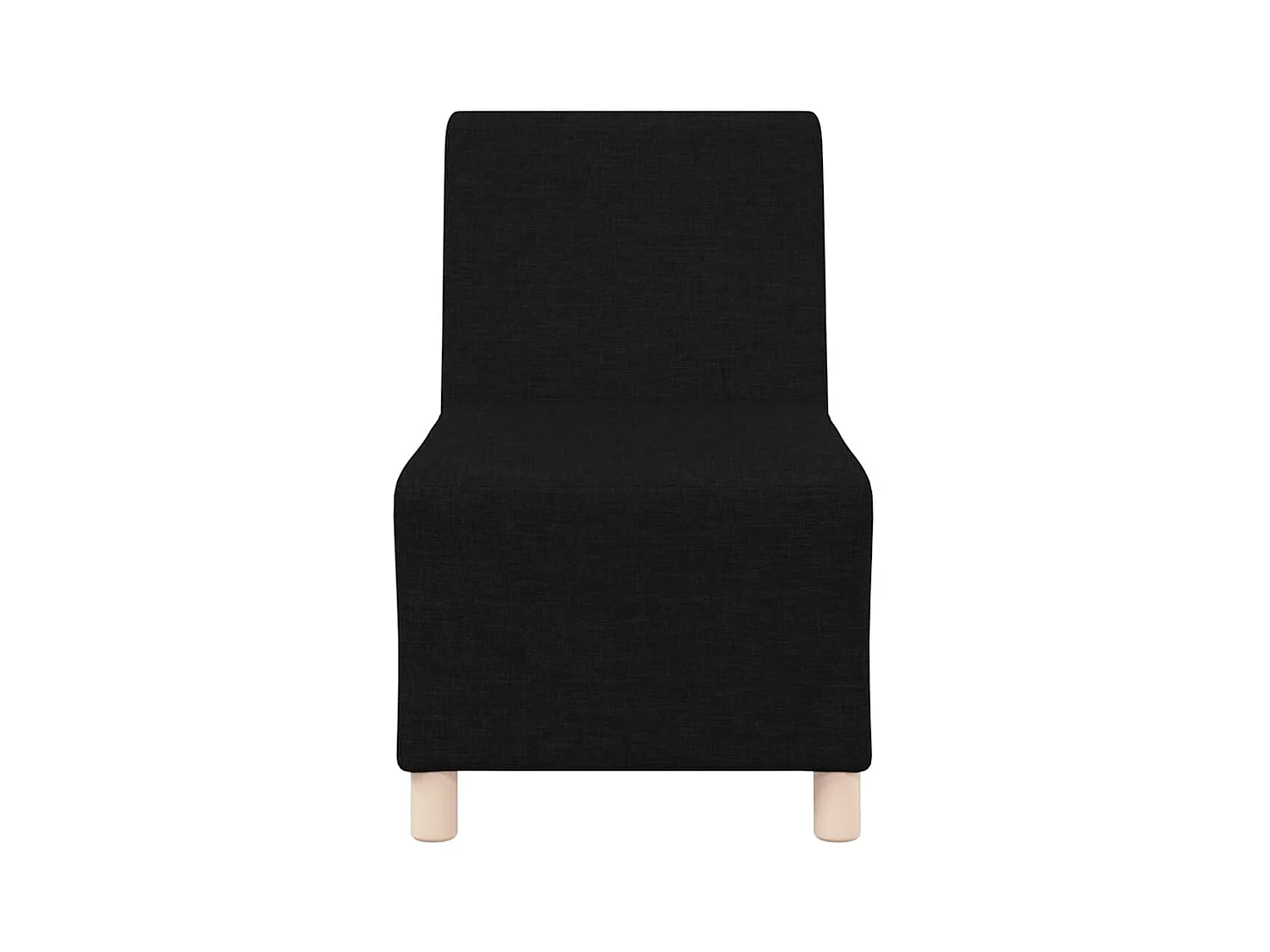 Divano componibile senza braccioli 2 pezzi nero