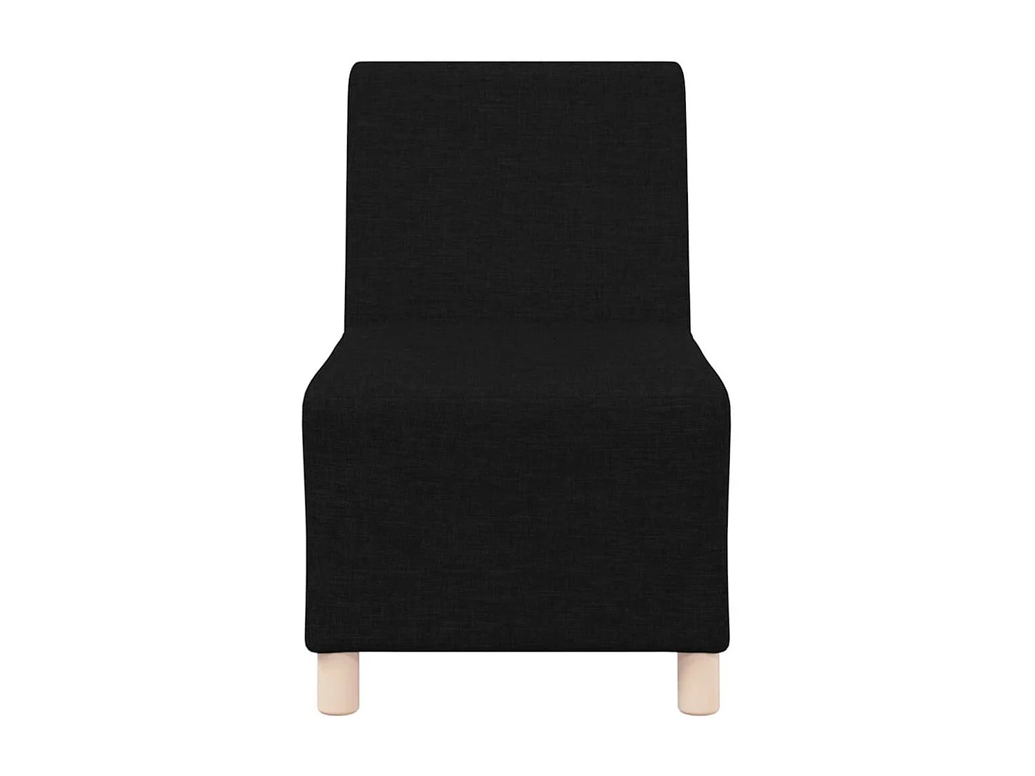 Modulaire bank zonder armleuningen 2 stuks zwart