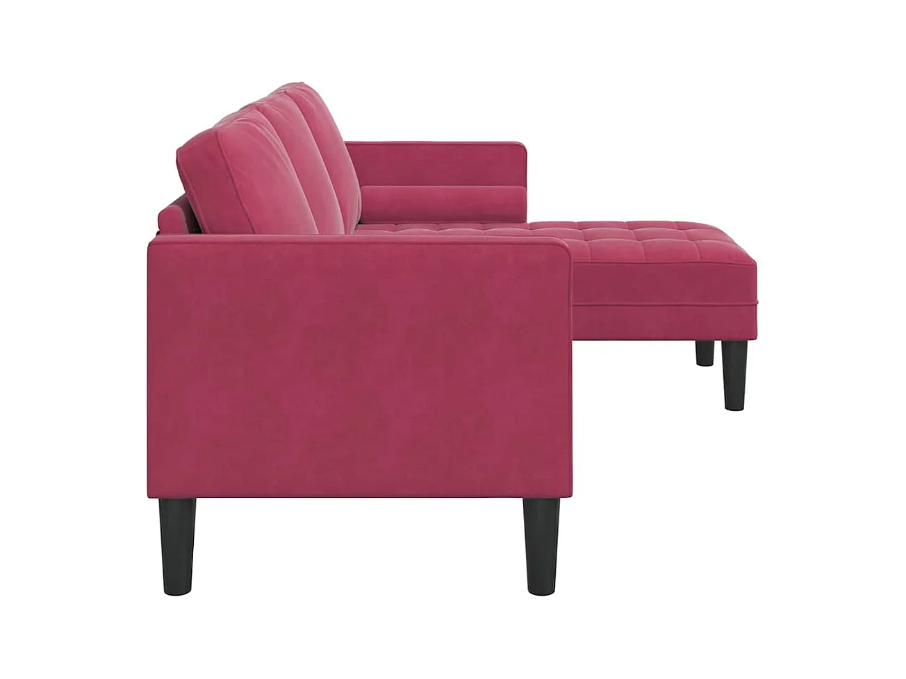 Set divano rosso bordeaux 173 x 131 x 67 cm in velluto