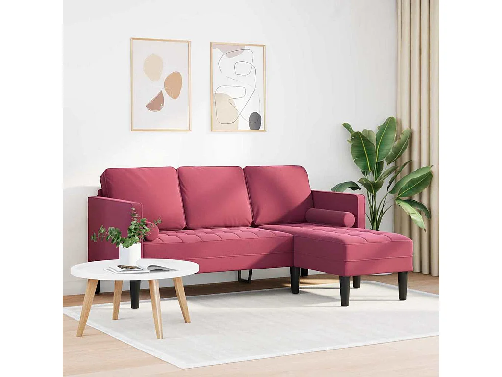 Ensemble de Canapés Rouge bordeaux 173 x 131 x 67 cm Velours