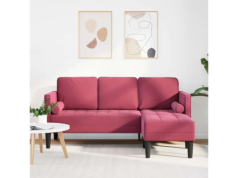 Ensemble de Canapés Rouge bordeaux 173 x 131 x 67 cm Velours