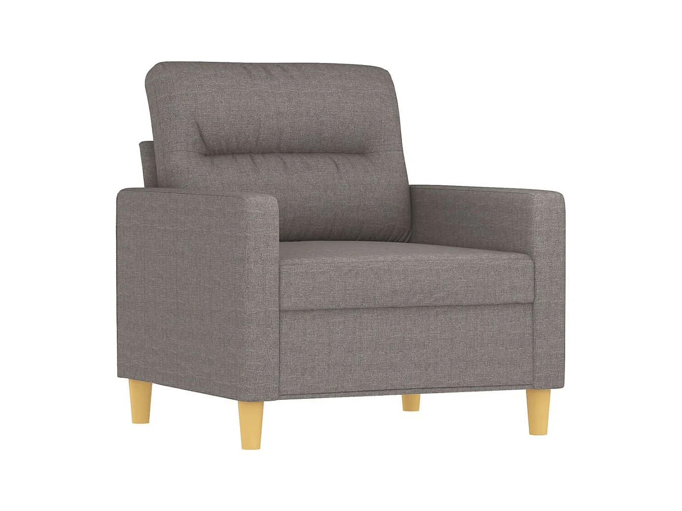 Fauteuil avec repose-pied Taupe 60 cm Tissu