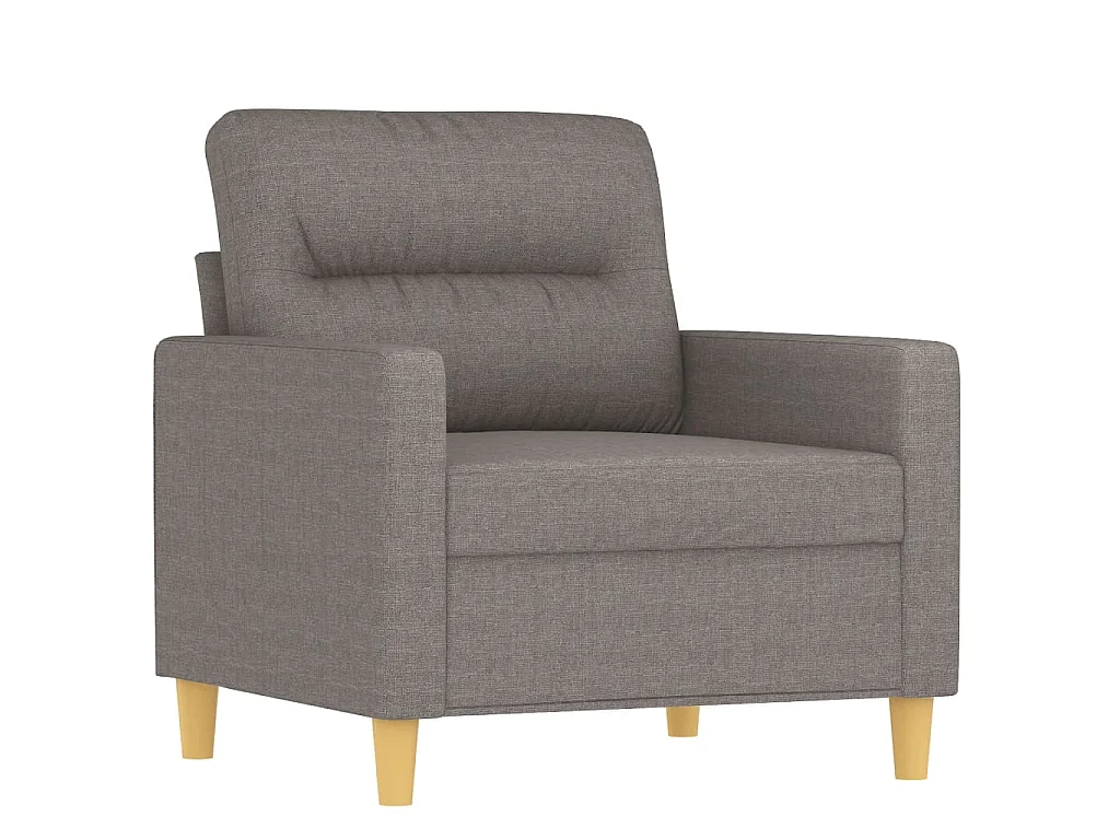 Fauteuil avec repose-pied Taupe 60 cm Tissu