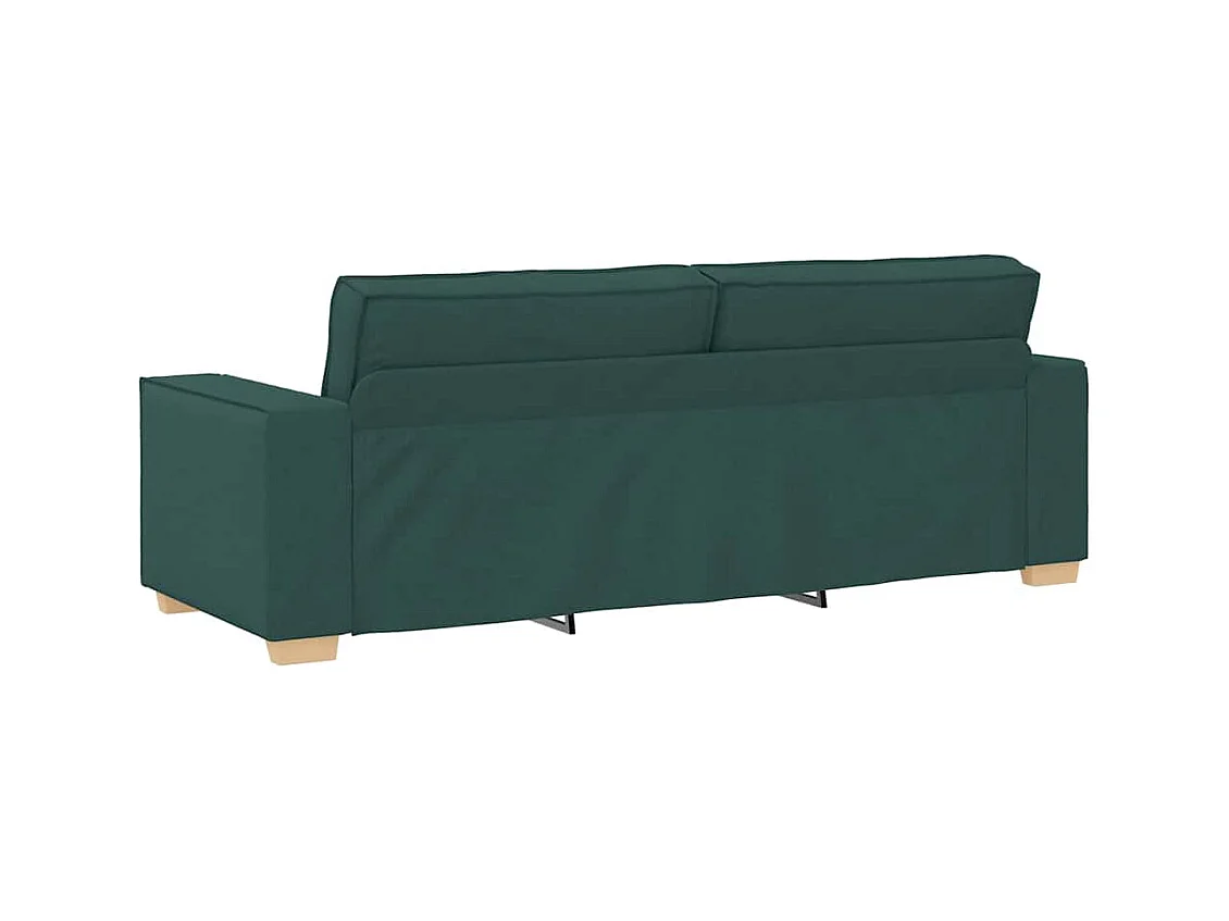 3-zitsbank met kussen Donkergroen 220 x 78 x 84 cm stof