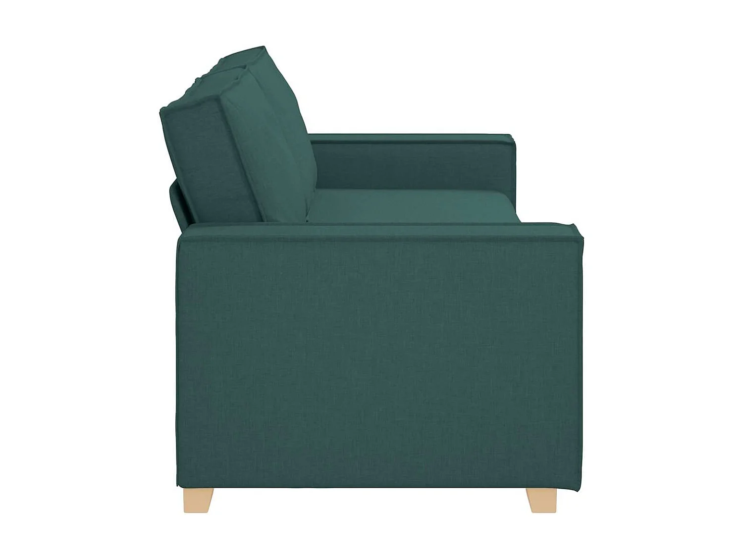 Sofa 3 places avec coussin Vert foncé 220 x 78 x 84 cm tissu