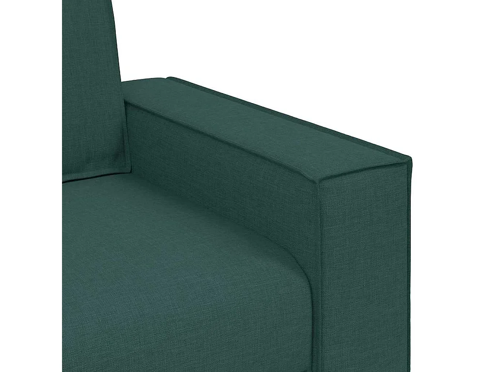 Sofa 3 places avec coussin Vert foncé 220 x 78 x 84 cm tissu