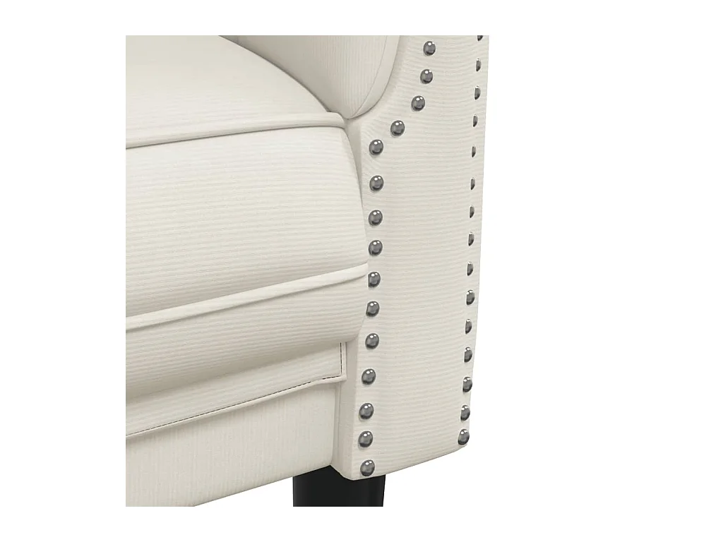 Conjunto de sofá de 2 piezas de terciopelo color crema