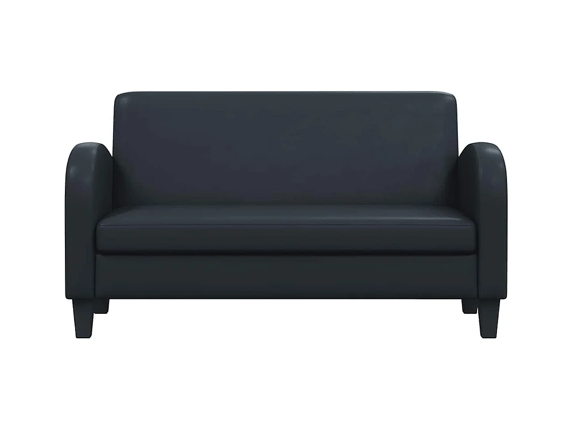 Conjunto de sofá de 2 piezas en piel sintética negra