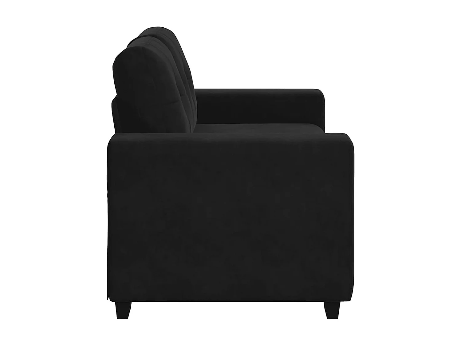 Zwarte fluwelen loveseat bank 120 cm