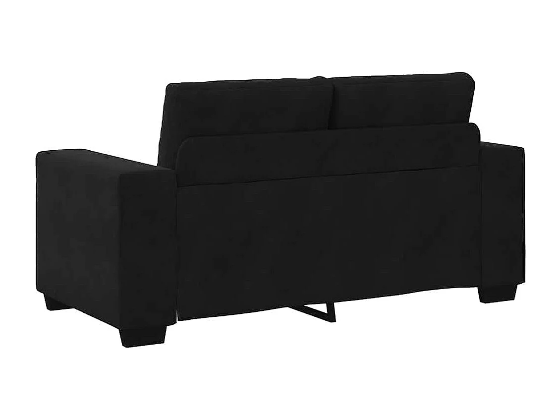 Zwarte fluwelen loveseat bank 120 cm