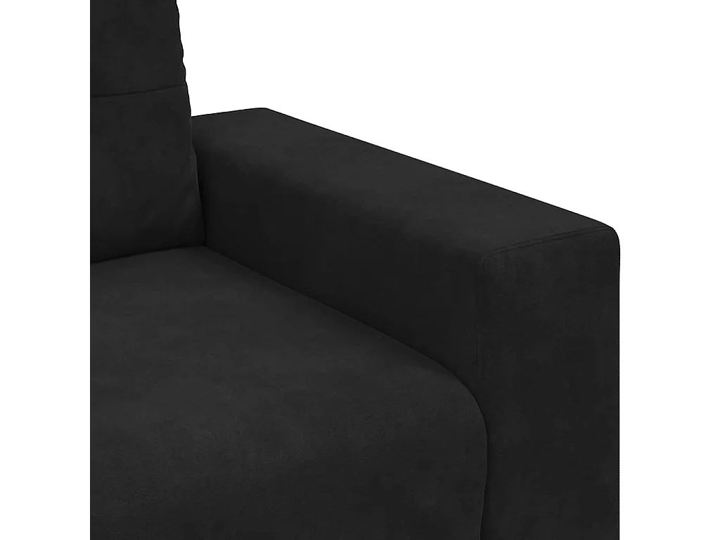 Zwarte fluwelen loveseat bank 120 cm