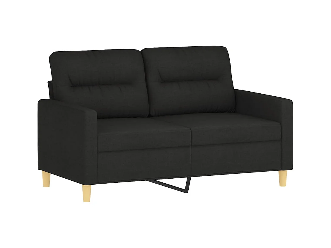 2-Sitzer-Sofa Schwarz 120 cm Stoff