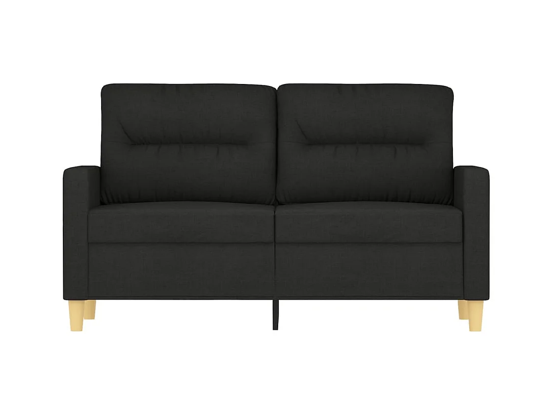 2-Sitzer-Sofa Schwarz 120 cm Stoff