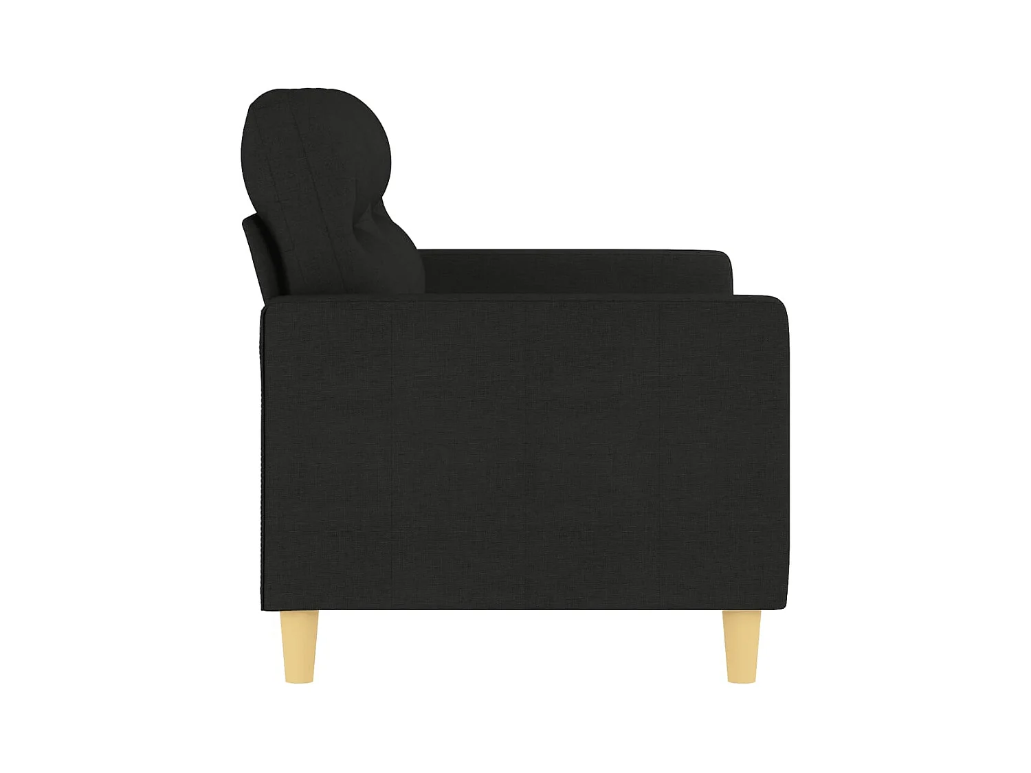 2-Sitzer-Sofa Schwarz 120 cm Stoff
