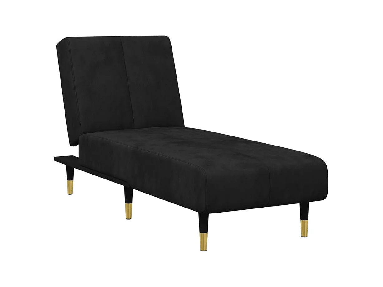 Set di divani in velluto nero da 2 pezzi