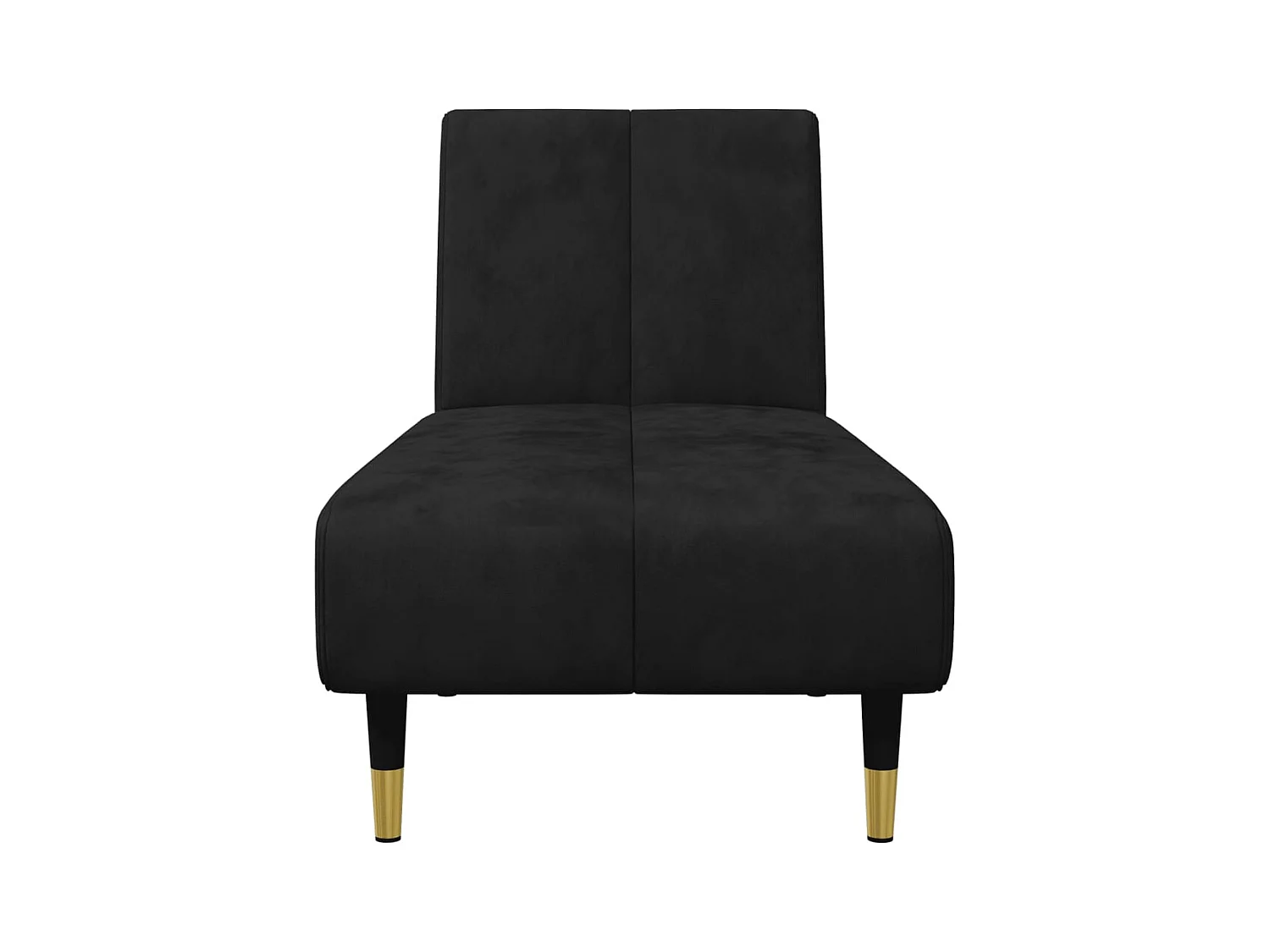 Set di divani in velluto nero da 2 pezzi