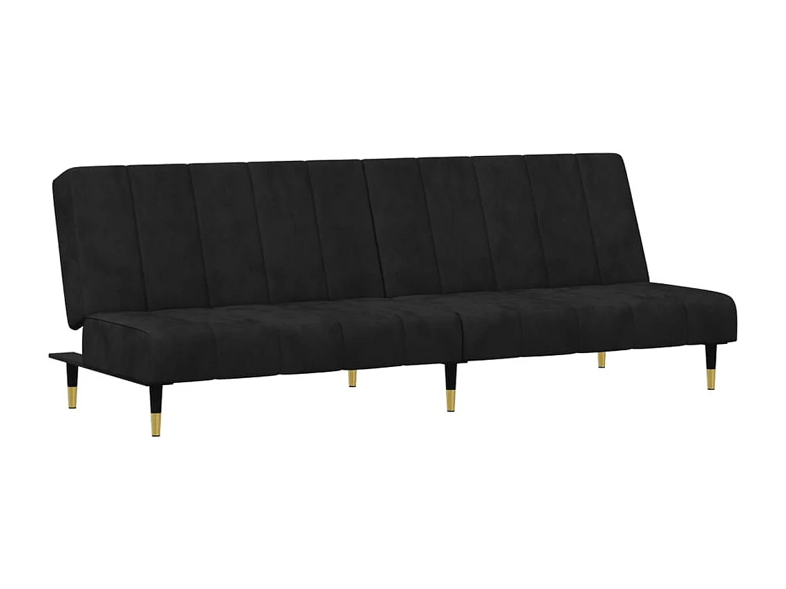 2-delige zwarte fluwelen bankset