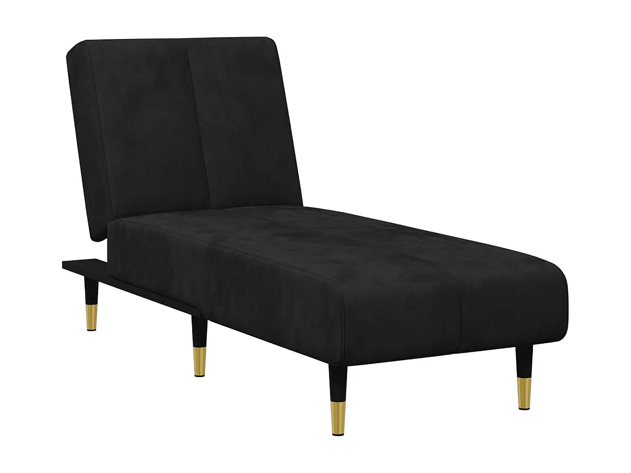 2-delige zwarte fluwelen bankset