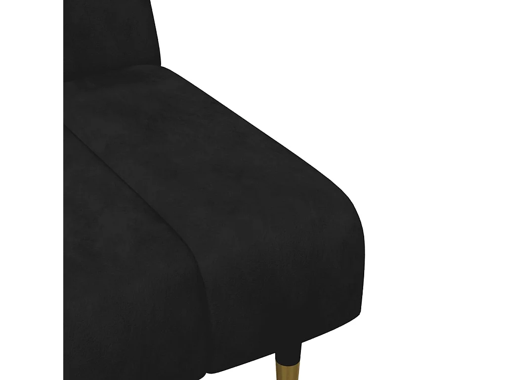 2-delige zwarte fluwelen bankset