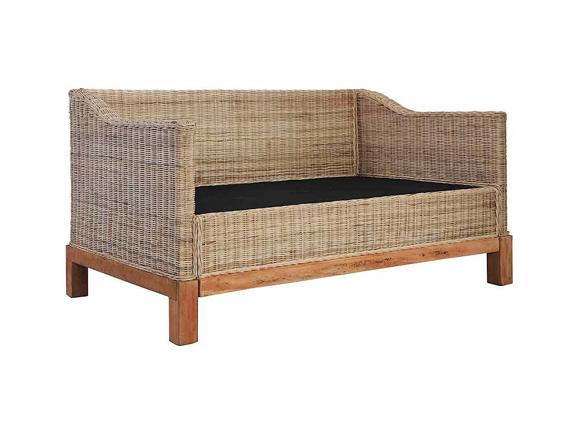 2-teiliges Sofaset mit Kissen Naturrattan