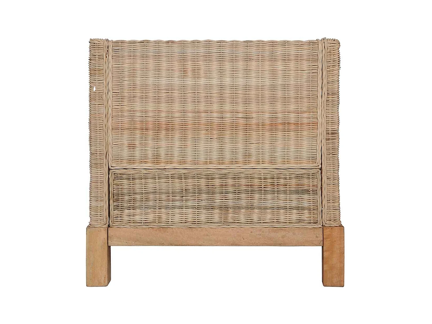 2-teiliges Sofaset mit Kissen Naturrattan