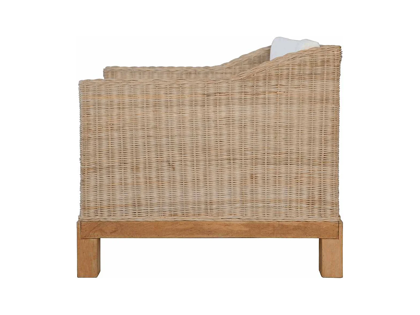 2-teiliges Sofaset mit Kissen Naturrattan
