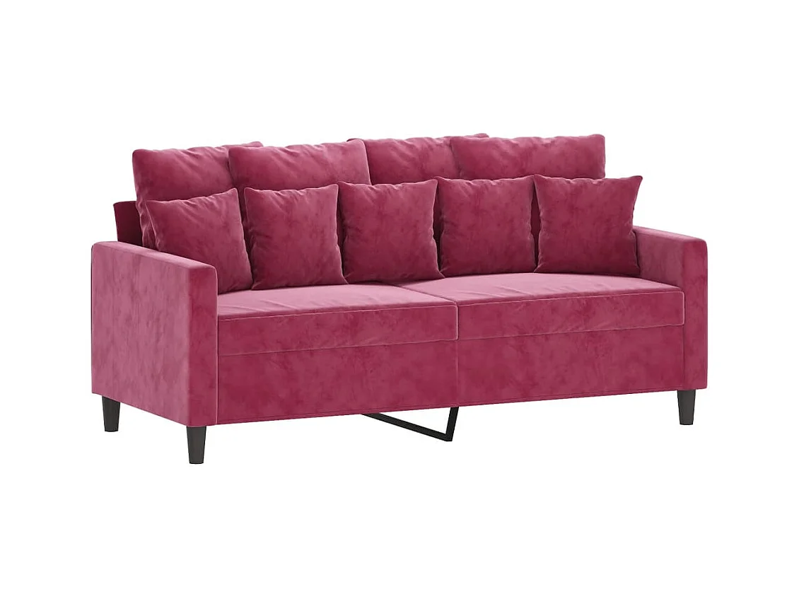 2-zitsbank Bourgondiërood 140 cm Fluweel