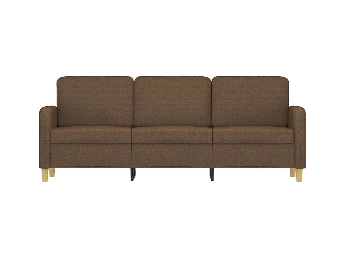 Divano 3 posti Marrone 180 cm Tessuto