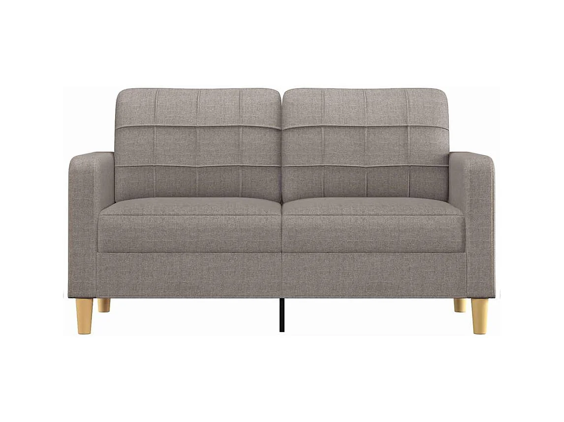 Divano 2 posti Taupe 140 cm Tessuto