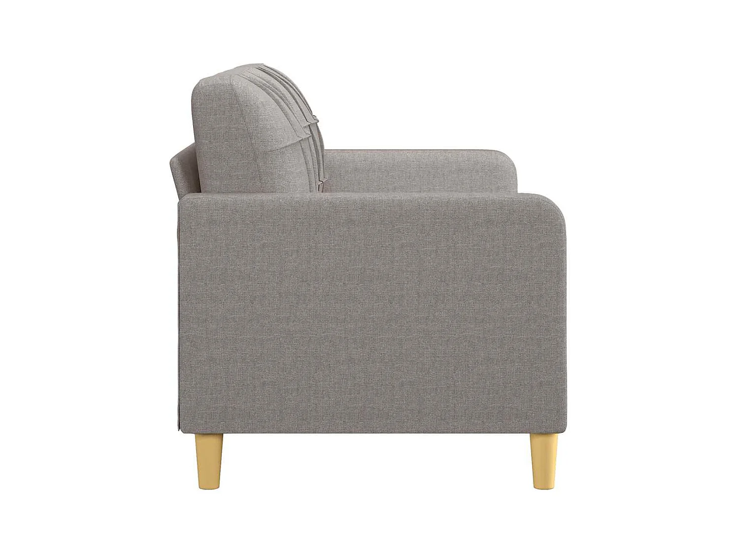 Divano 2 posti Taupe 140 cm Tessuto