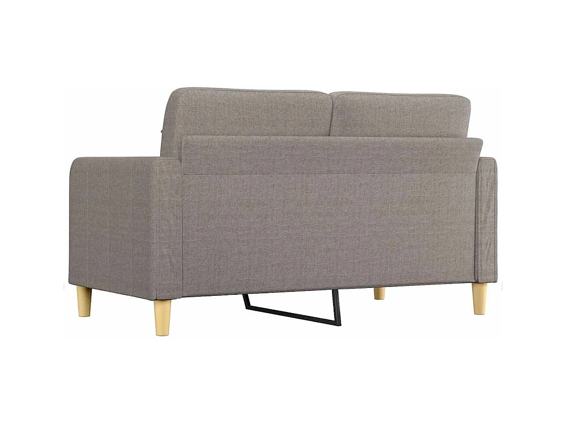 Divano 2 posti Taupe 140 cm Tessuto
