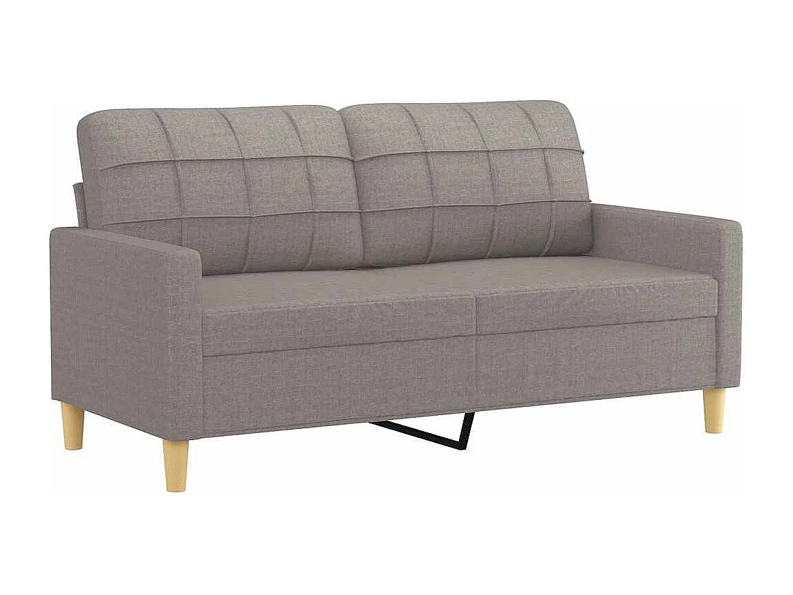 2-Sitzer-Sofa Taupe 140 cm Stoff