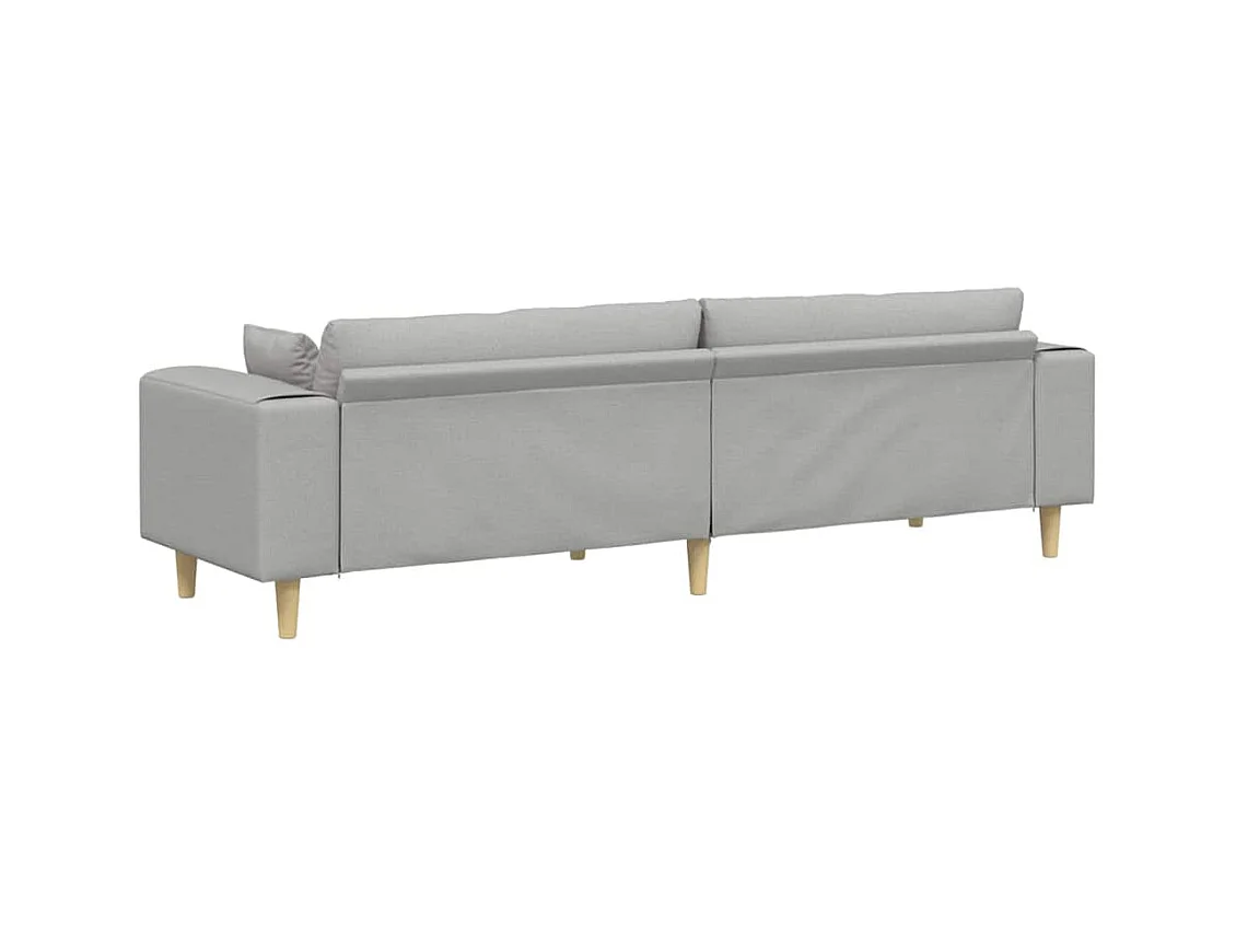 Sofa en tissu avec coussin Gris nuage 208 cm tissu