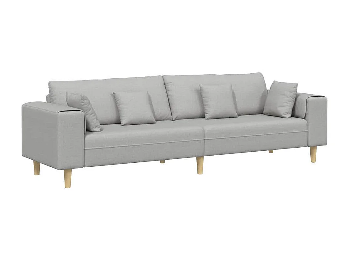 Sofa en tissu avec coussin Gris nuage 208 cm tissu
