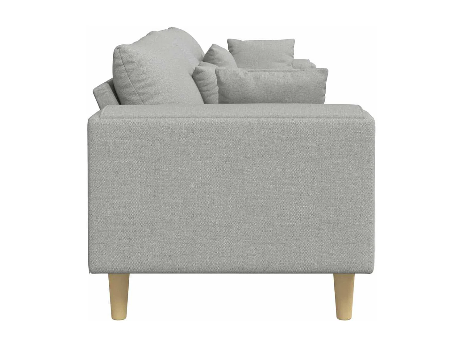 Sofa en tissu avec coussin Gris nuage 208 cm tissu