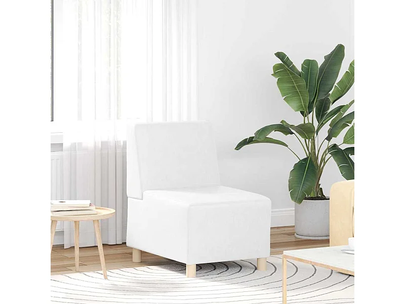 Unité de Sofa Modulaire Sans Accoudoirs Blanc 55 x 74 x 82 cm