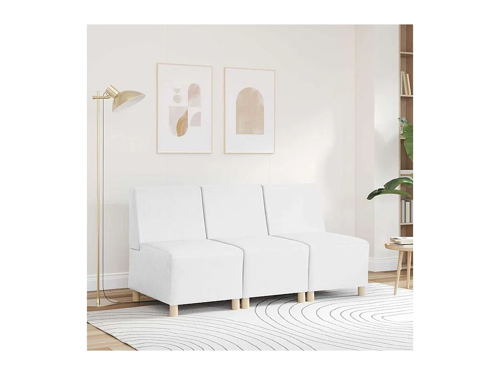 Divano componibile senza braccioli bianco 55 x 74 x 82 cm