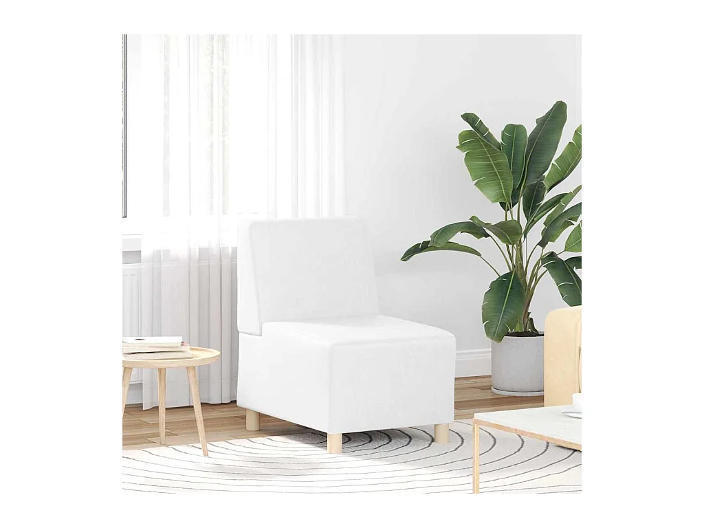 Unité de Sofa Modulaire Sans Accoudoirs Blanc 55 x 74 x 82 cm