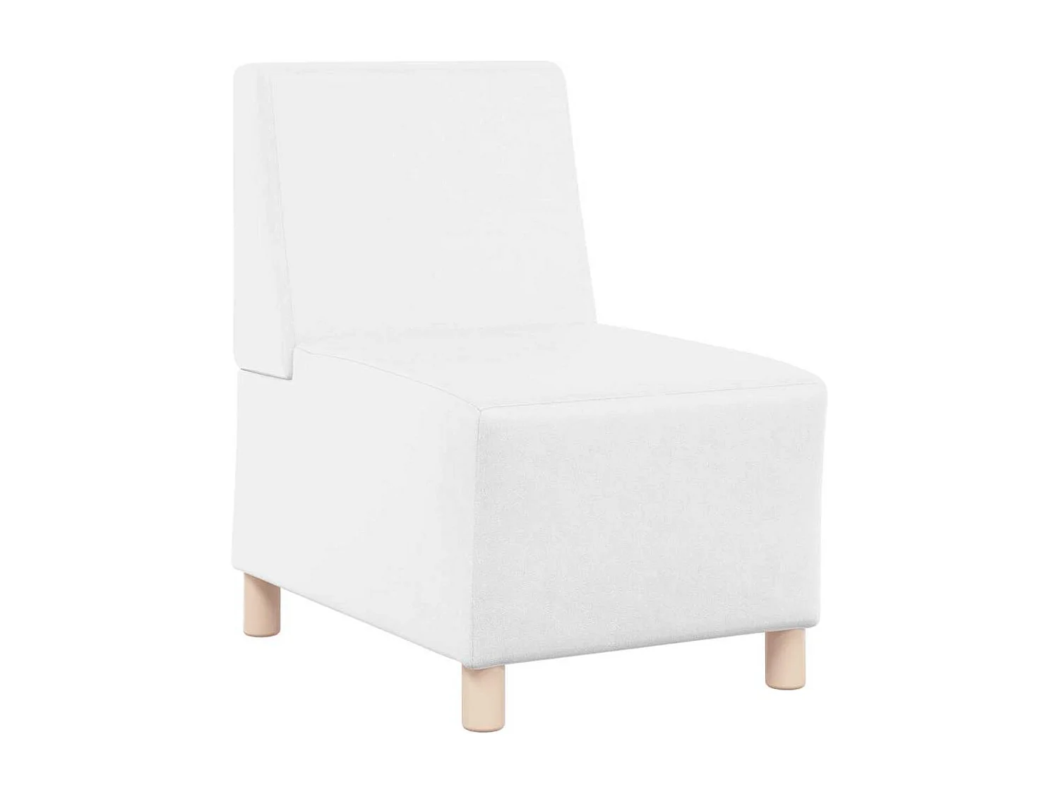 Unité de Sofa Modulaire Sans Accoudoirs Blanc 55 x 74 x 82 cm