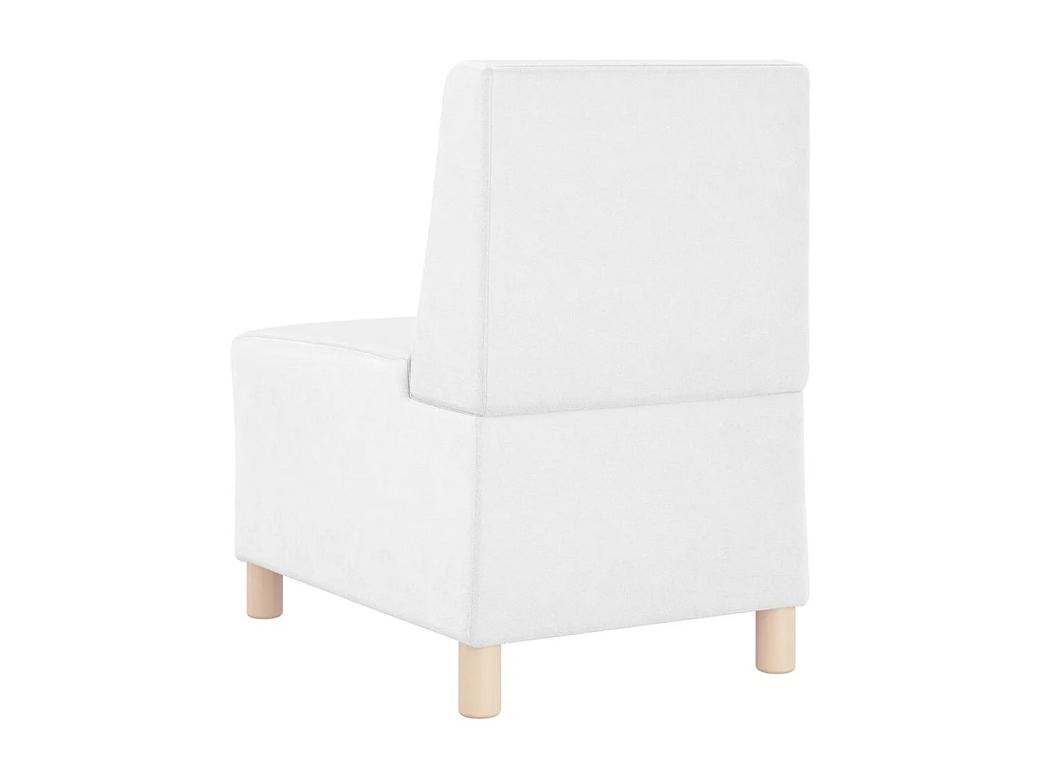 Unité de Sofa Modulaire Sans Accoudoirs Blanc 55 x 74 x 82 cm