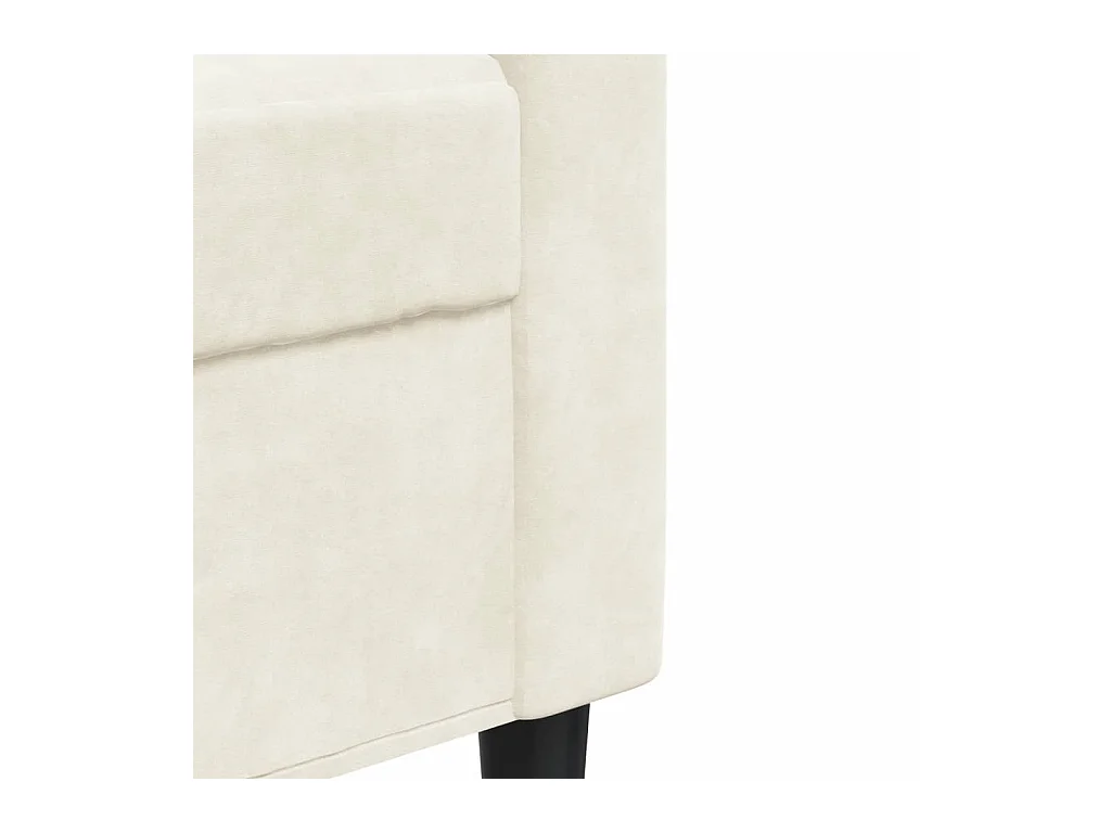 Conjunto de sofá de 2 piezas con cojines de terciopelo color crema